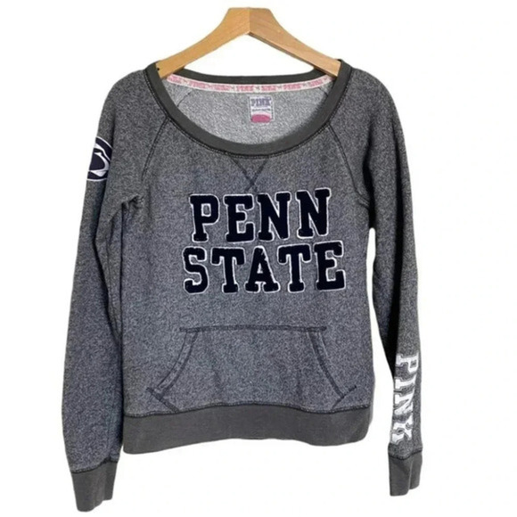 Pink Victoria Secret S "Penn State" sweatshirt with front pocket Collab Y2K - Picture 1 of 5